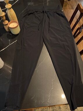 Athleta Black Drawstring Track Joggers